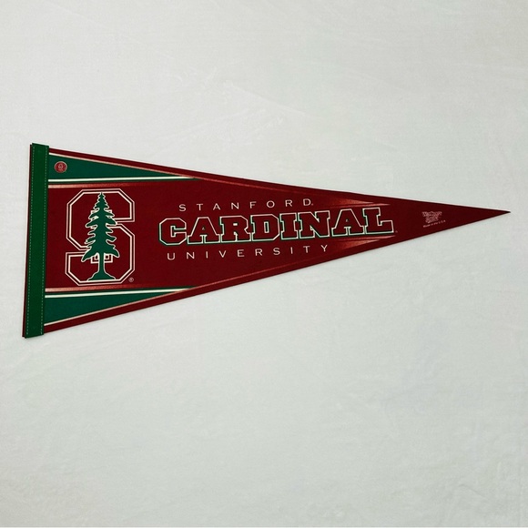 Vintage 90s Stanford University Cardinal NCAA WinCraft Felt Pennant Banner Flag - Picture 1 of 6